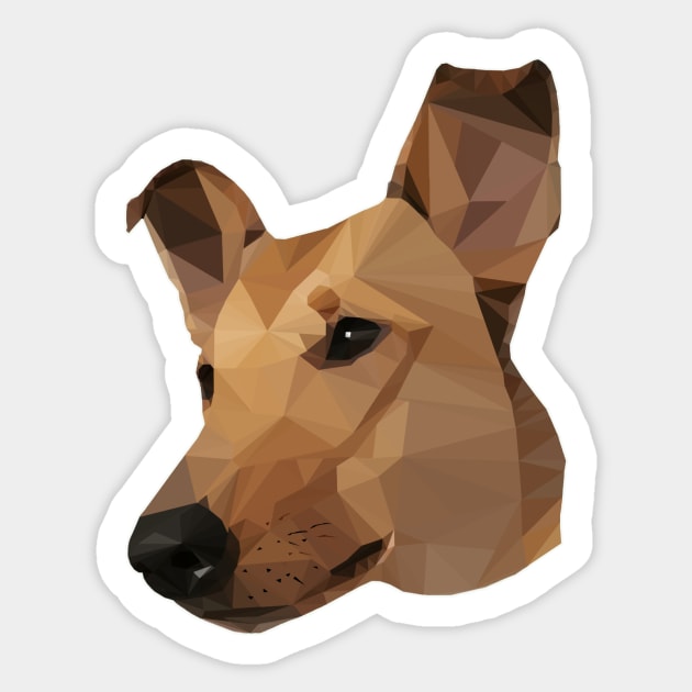 Shorthair Collie Low Poly Sticker by AikasHeaven